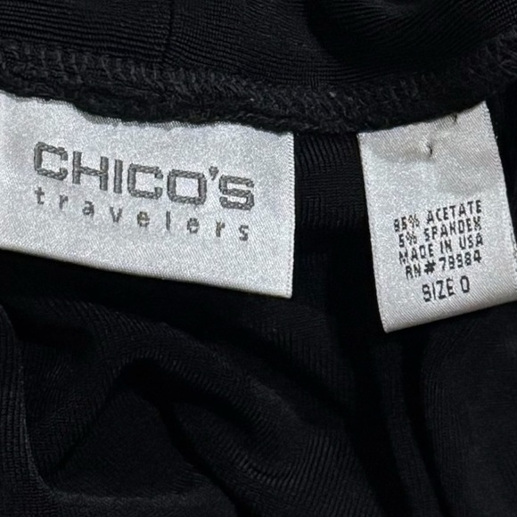Chico’s Travelers Black Fringe Hem Long Length Cardigan Size S/4 - Picture 8 of 10